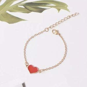 New red heart bracelet jewelry gift